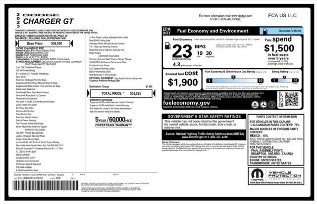 2023 Dodge Charger GT 2023 Dodge Charger GT