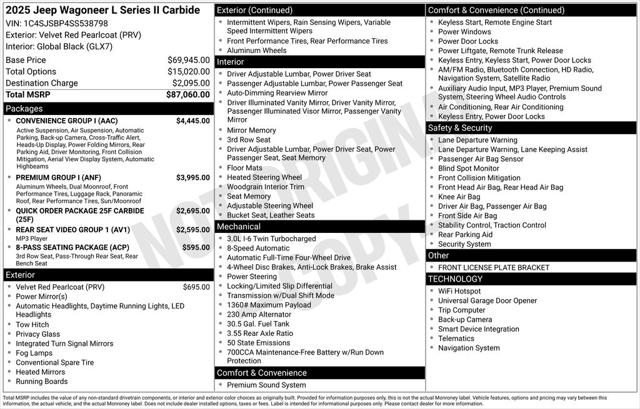 2025 Jeep Wagoneer Series II Carbide 4x4