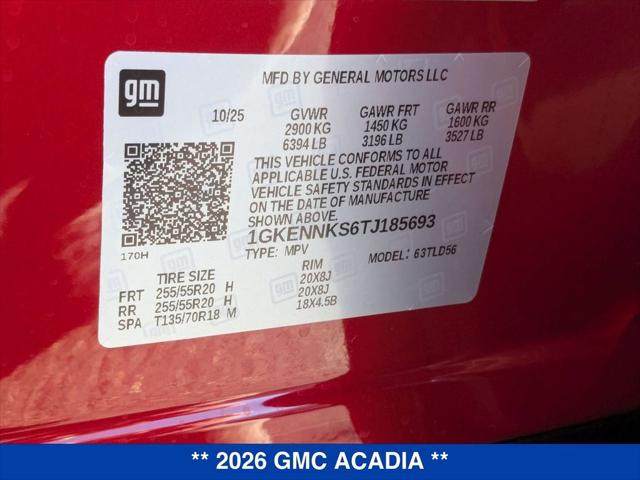 2026 GMC Acadia Elevation AWD
