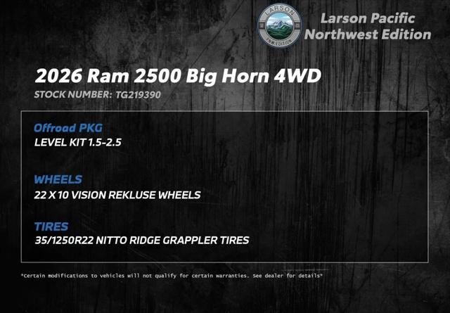 2026 RAM Ram 2500 RAM 2500 BIG HORN CREW CAB 4X4 64 BOX