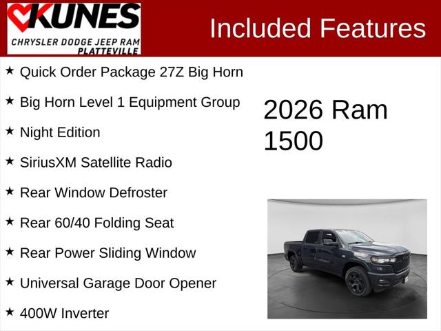 2026 RAM 1500 RAM 1500 BIG HORN CREW CAB 4X4 57 BOX