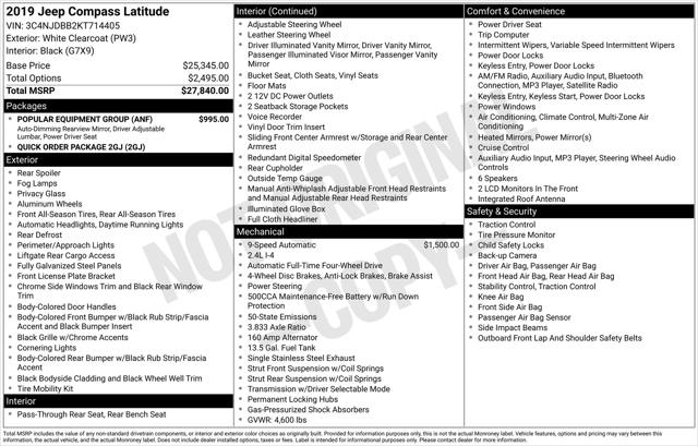 2019 Jeep Compass Latitude 4x4 2019 Jeep Compass Latitude 4x4