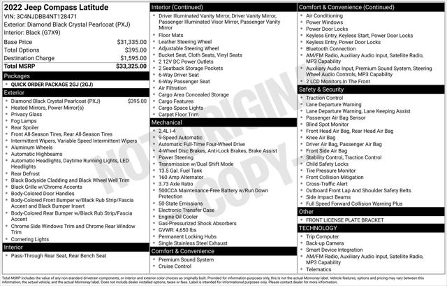 2022 Jeep Compass Latitude 4x4 2022 Jeep Compass Latitude 4x4