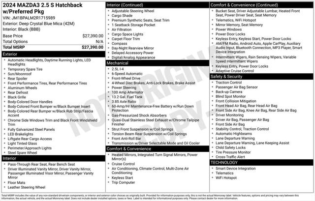 2024 Mazda Mazda3 Hatchback 2.5 S Preferred