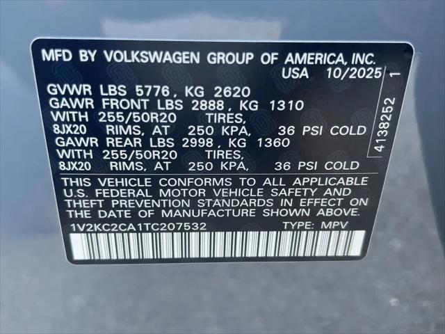 2026 Volkswagen Atlas Cross Sport SE with Technology