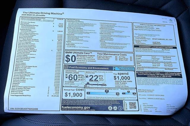 2026 BMW X5 xDrive50e