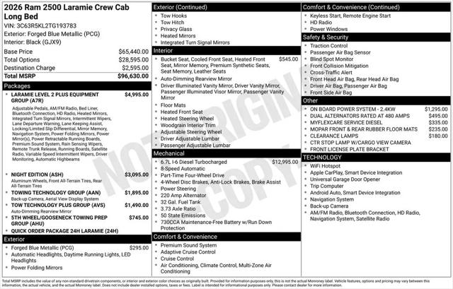 2026 Ram 2500 Laramie Crew Cab 4x4 8' Box