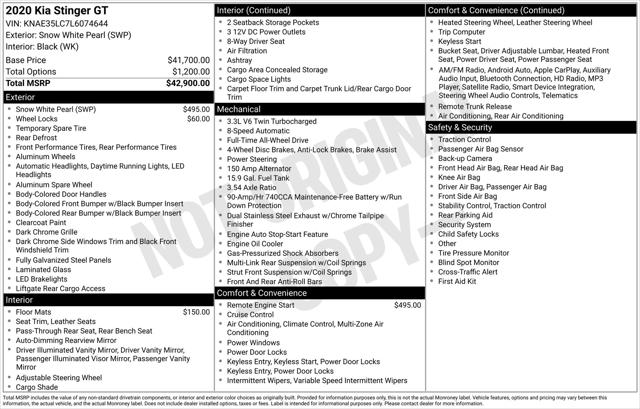 2020 Kia Stinger GT 2020 Kia Stinger GT