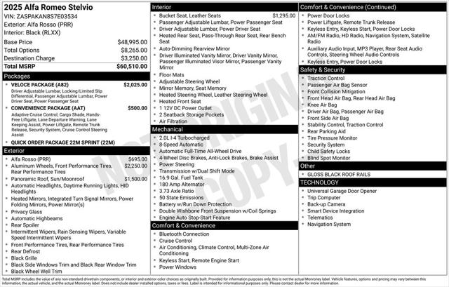 2025 Alfa Romeo Stelvio STELVIO AWD 2025 Alfa Romeo Stelvio STELVIO AWD