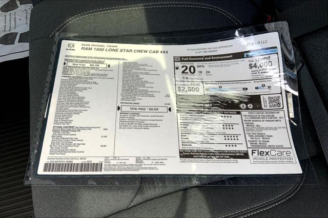 2026 Ram 1500 Lone Star Crew Cab 4x4 5'7" Box