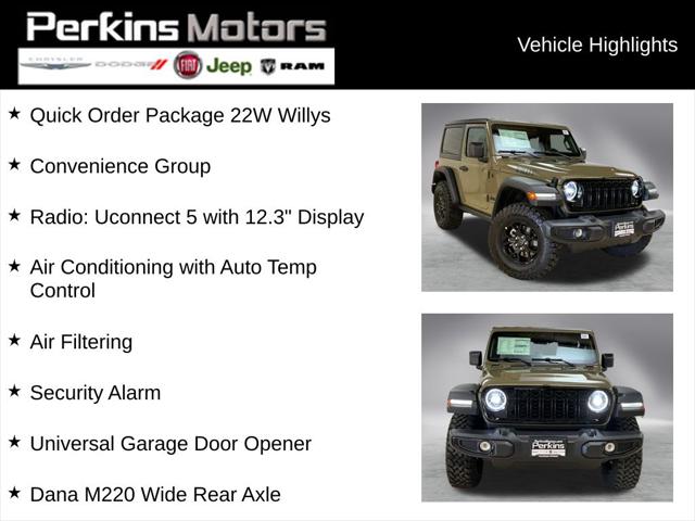 2026 Jeep Wrangler WRANGLER 2-DOOR WILLYS 2026 Jeep Wrangler WRANGLER 2-DOOR WILLYS