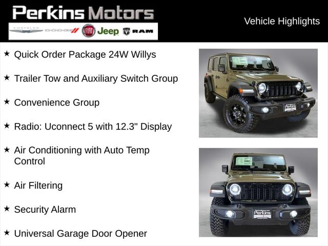 2026 Jeep Wrangler WRANGLER 4-DOOR WILLYS 2026 Jeep Wrangler WRANGLER 4-DOOR WILLYS