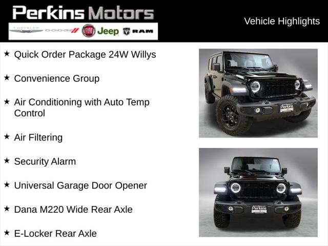 2026 Jeep Wrangler WRANGLER 4-DOOR WILLYS 2026 Jeep Wrangler WRANGLER 4-DOOR WILLYS