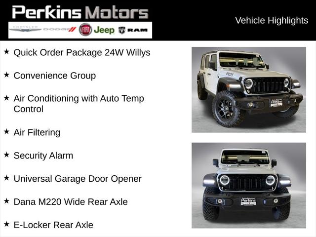 2026 Jeep Wrangler WRANGLER 4-DOOR WILLYS 2026 Jeep Wrangler WRANGLER 4-DOOR WILLYS