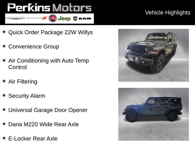 2026 Jeep Wrangler WRANGLER 4-DOOR WILLYS 2026 Jeep Wrangler WRANGLER 4-DOOR WILLYS