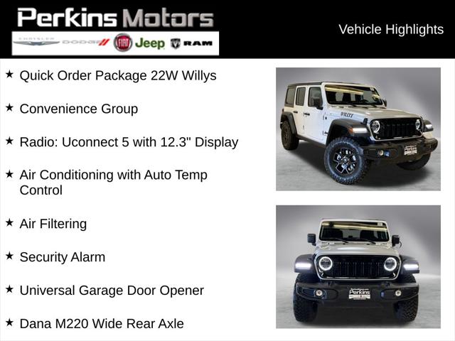 2026 Jeep Wrangler WRANGLER 4-DOOR WILLYS 2026 Jeep Wrangler WRANGLER 4-DOOR WILLYS