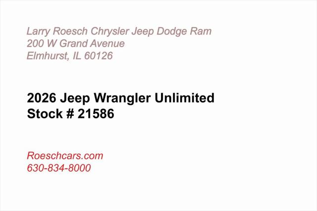 2026 Jeep Wrangler WRANGLER 4-DOOR SPORT S 2026 Jeep Wrangler WRANGLER 4-DOOR SPORT S