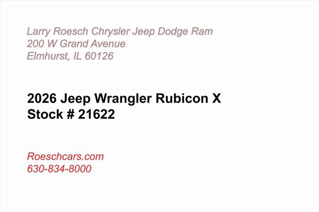 2026 Jeep Wrangler WRANGLER 4-DOOR RUBICON X 2026 Jeep Wrangler WRANGLER 4-DOOR RUBICON X