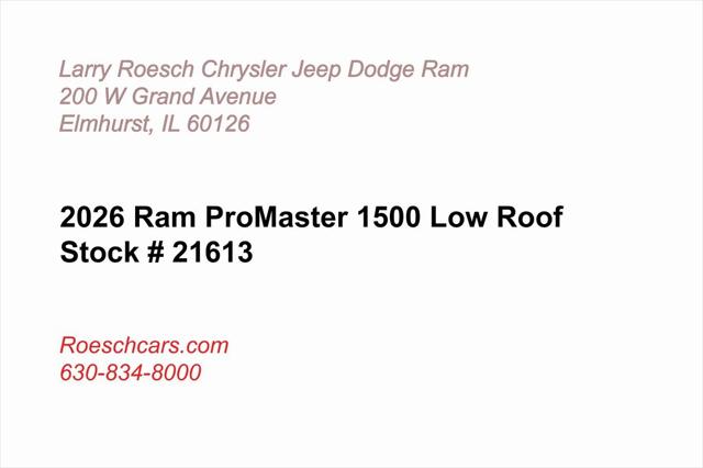 2026 RAM Ram ProMaster RAM PROMASTER 1500 TRADESMAN CARGO VAN LOW ROOF 118 WB 2026 RAM Ram ProMaster RAM PROMASTER 1500 TRADESMAN CARGO VAN LOW ROOF 118 WB