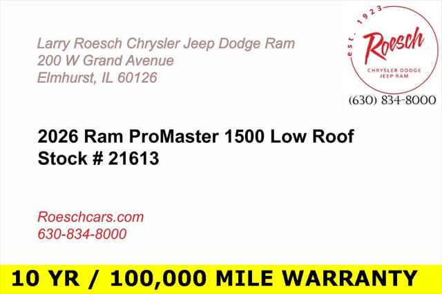 2026 RAM Ram ProMaster RAM PROMASTER 1500 TRADESMAN CARGO VAN LOW ROOF 118 WB 2026 RAM Ram ProMaster RAM PROMASTER 1500 TRADESMAN CARGO VAN LOW ROOF 118 WB