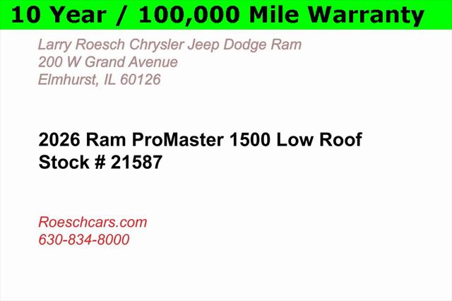2026 RAM Ram ProMaster RAM PROMASTER 1500 TRADESMAN CARGO VAN LOW ROOF 118 WB 2026 RAM Ram ProMaster RAM PROMASTER 1500 TRADESMAN CARGO VAN LOW ROOF 118 WB