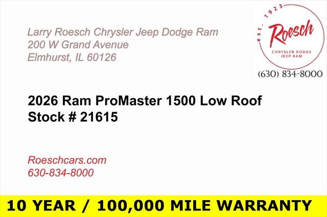 2026 RAM Ram ProMaster RAM PROMASTER 1500 TRADESMAN CARGO VAN LOW ROOF 118 WB 2026 RAM Ram ProMaster RAM PROMASTER 1500 TRADESMAN CARGO VAN LOW ROOF 118 WB