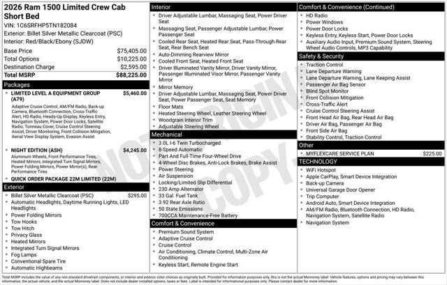 2026 RAM Ram 1500 RAM 1500 LIMITED CREW CAB 4X4 57 BOX