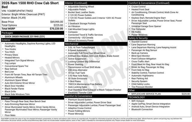 2026 RAM Ram 1500 RAM 1500 RHO CREW CAB 4X4 57 BOX