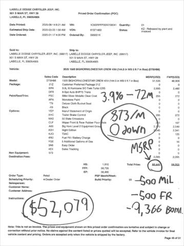 2025 RAM Ram 1500 RAM 1500 BIG HORN CREW CAB 4X4 57 BOX