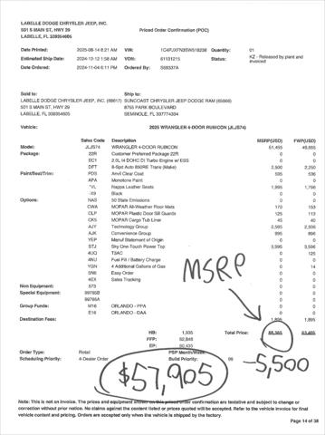2025 Jeep Wrangler WRANGLER 4-DOOR RUBICON 2025 Jeep Wrangler WRANGLER 4-DOOR RUBICON