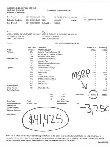 2025 Chrysler Pacifica PACIFICA SELECT