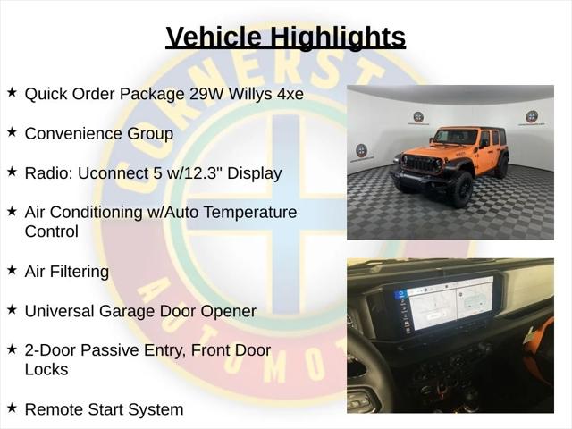 2025 Jeep Wrangler 4xe WRANGLER 4-DOOR WILLYS 4xe 2025 Jeep Wrangler 4xe WRANGLER 4-DOOR WILLYS 4xe