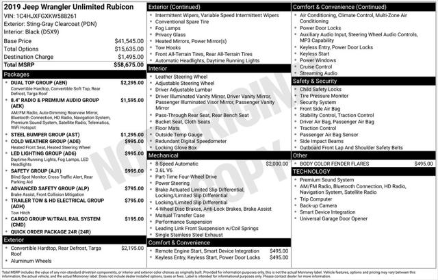 2019 Jeep Wrangler Unlimited Rubicon 4x4 2019 Jeep Wrangler Unlimited Rubicon 4x4