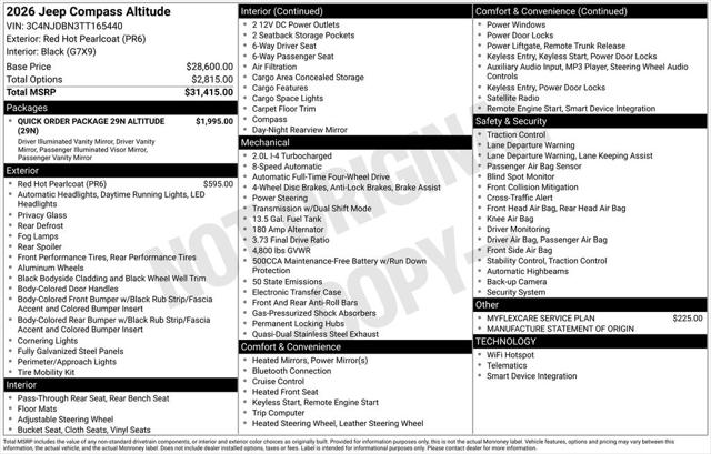 2026 Jeep Compass Latitude Altitude 2026 Jeep Compass Latitude Altitude