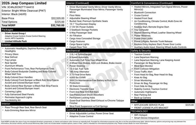 2026 Jeep Compass Limited Altitude