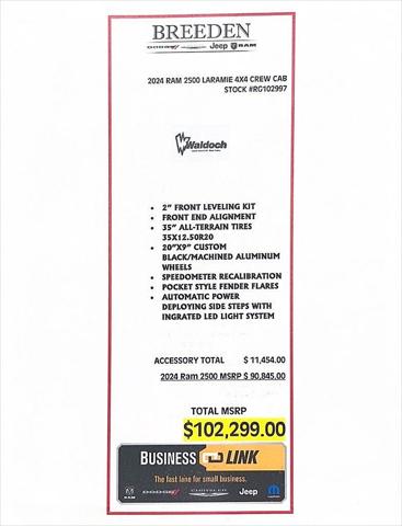 2024 RAM Ram 2500 RAM 2500 LARAMIE CREW CAB 4X4 64 BOX 2024 RAM Ram 2500 RAM 2500 LARAMIE CREW CAB 4X4 64 BOX