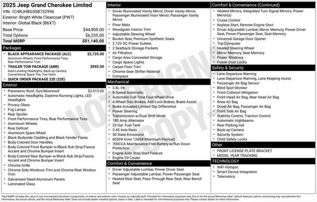 2025 Jeep Grand Cherokee GRAND CHEROKEE LIMITED 4X4