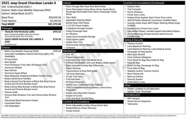 2025 Jeep Grand Cherokee GRAND CHEROKEE LAREDO X 4X4
