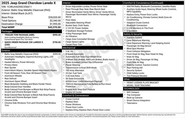 2025 Jeep Grand Cherokee GRAND CHEROKEE LAREDO X 4X4 2025 Jeep Grand Cherokee GRAND CHEROKEE LAREDO X 4X4