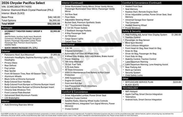 2026 Chrysler Pacifica PACIFICA SELECT AWD