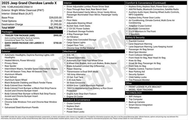 2025 Jeep Grand Cherokee GRAND CHEROKEE LAREDO X 4X4