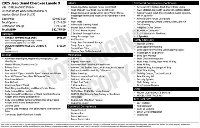 2025 Jeep Grand Cherokee GRAND CHEROKEE LAREDO X 4X4