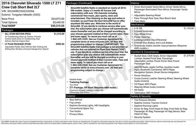 2016 Chevrolet Silverado 1500 2LT 2016 Chevrolet Silverado 1500 2LT