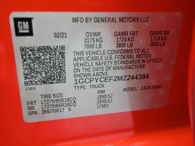 2021 Chevrolet Silverado 1500 4WD Crew Cab Short Bed Custom Trail Boss