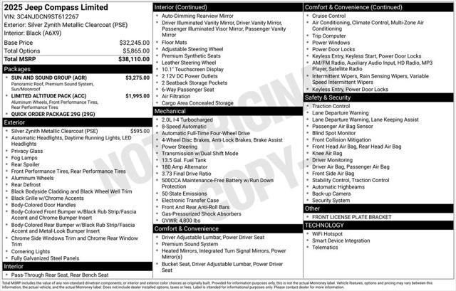 2025 Jeep Compass COMPASS LIMITED 4X4
