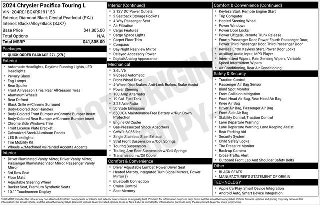 2024 Chrysler Pacifica Touring L
