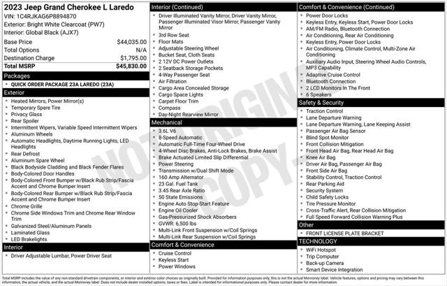 2023 Jeep Grand Cherokee L Laredo 4x4 2023 Jeep Grand Cherokee L Laredo 4x4