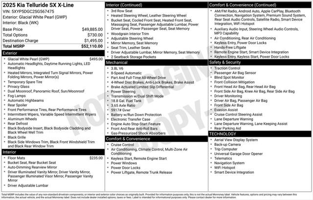 2025 Kia Telluride SX X-Line 2025 Kia Telluride SX X-Line