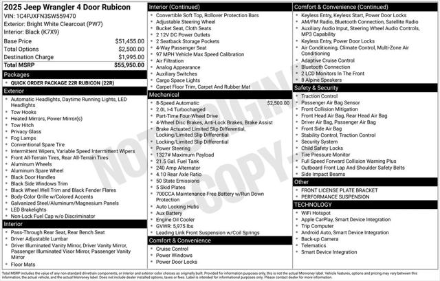 2025 Jeep Wrangler 4-Door Rubicon 4x4 2025 Jeep Wrangler 4-Door Rubicon 4x4