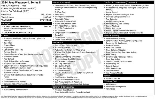 2024 Wagoneer Wagoneer L Series II 4x4 2024 Wagoneer Wagoneer L Series II 4x4